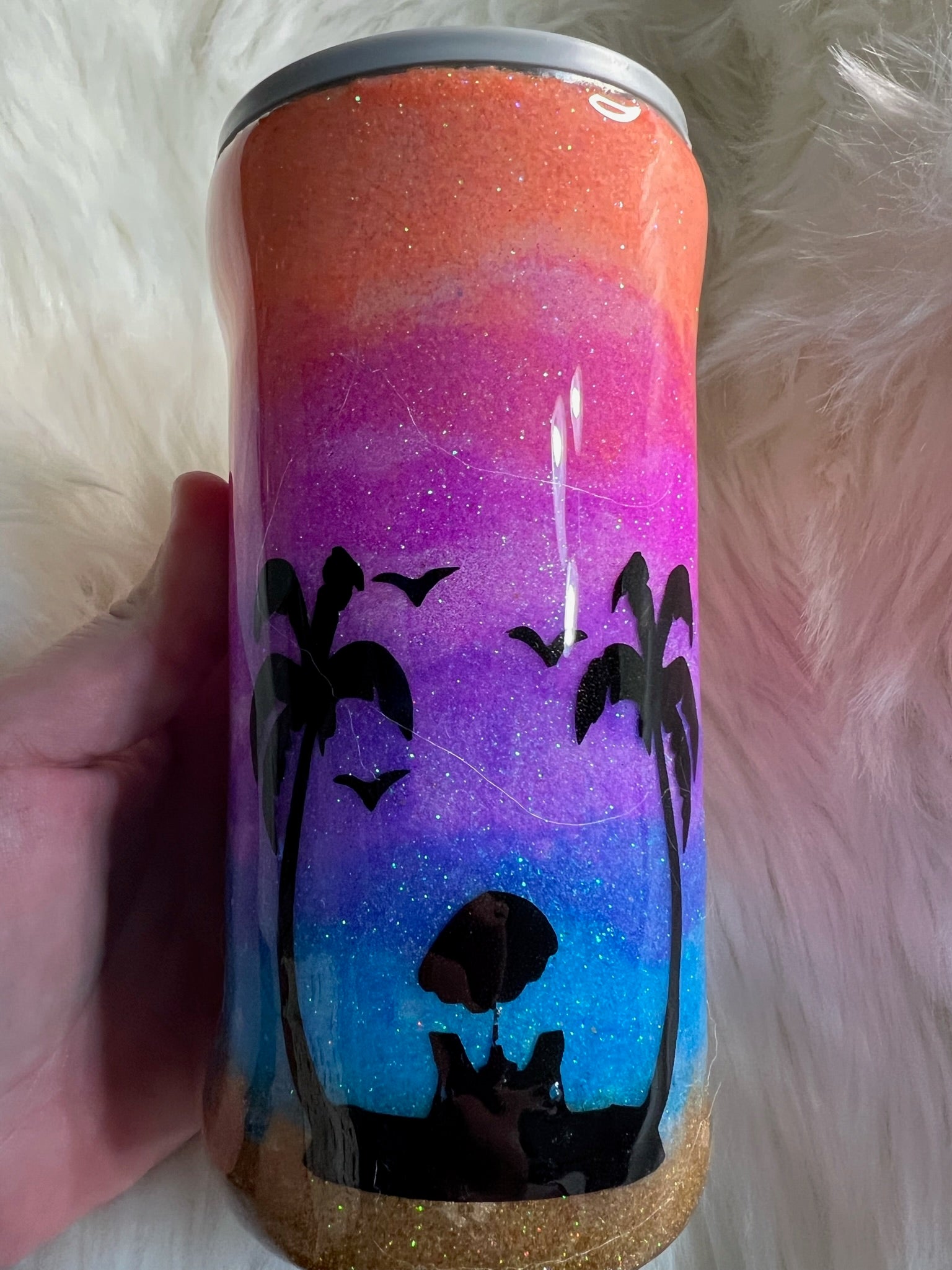 🥤Rainbow Beach Paradise Tumbler 💜