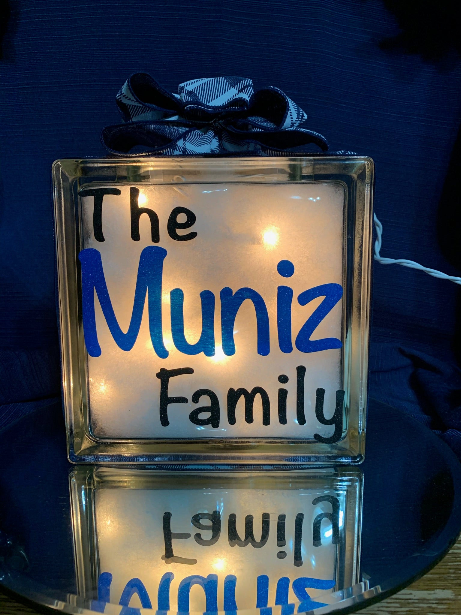 🏡Some Call it Chaos We Call it Family Glass Block 🩵