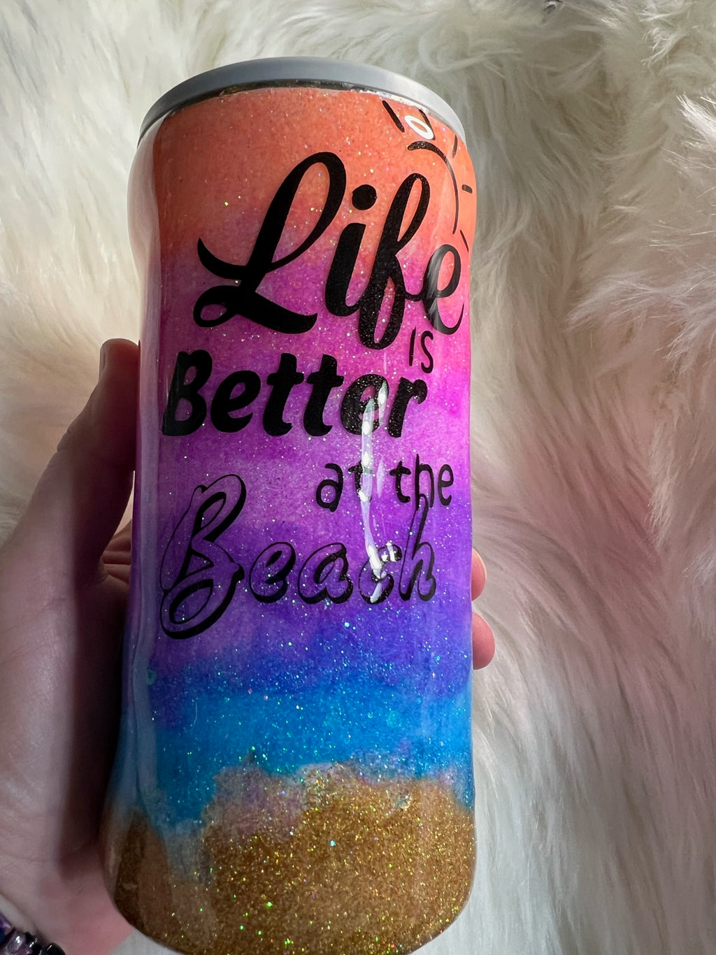 🥤Rainbow Beach Paradise Tumbler 💜