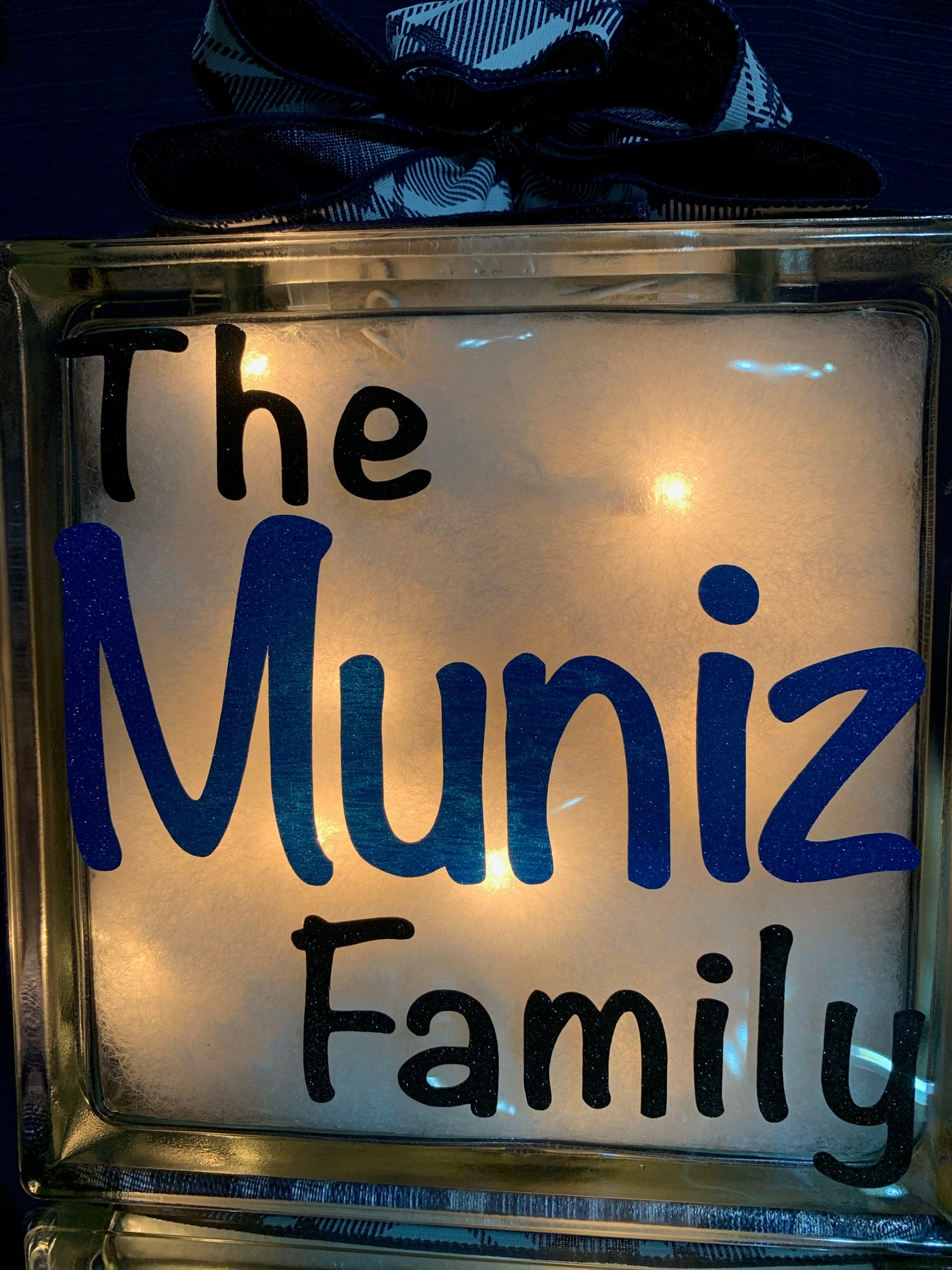 🏡Some Call it Chaos We Call it Family Glass Block 🩵