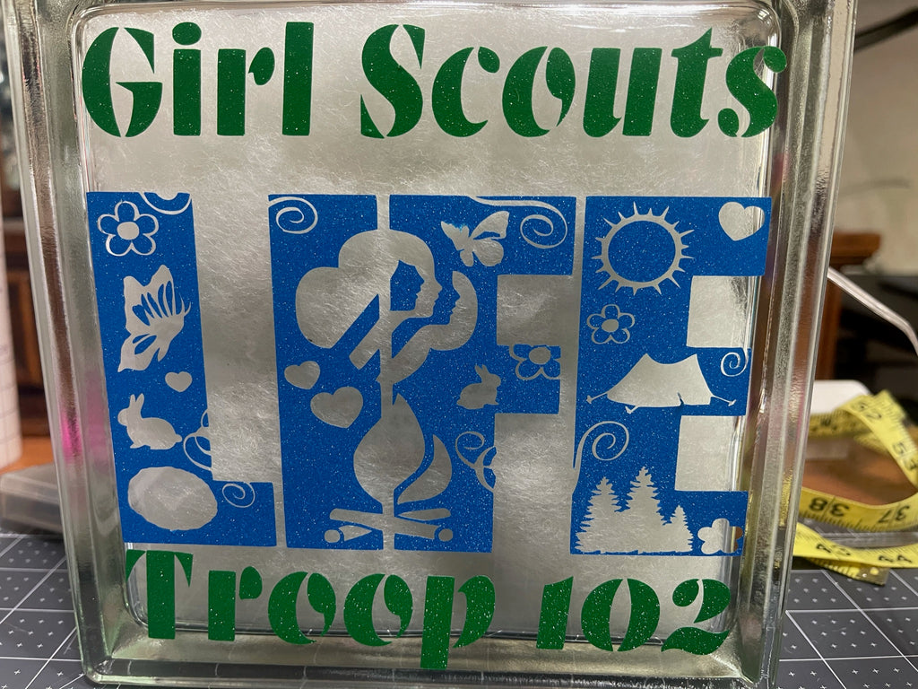 🏡Girl Scout Juliet Gordon Low Glass Block💗