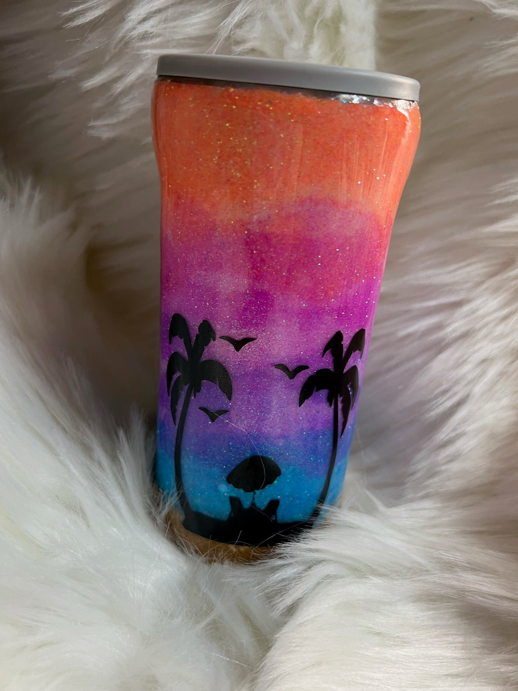 🥤Rainbow Beach Paradise Tumbler 💜