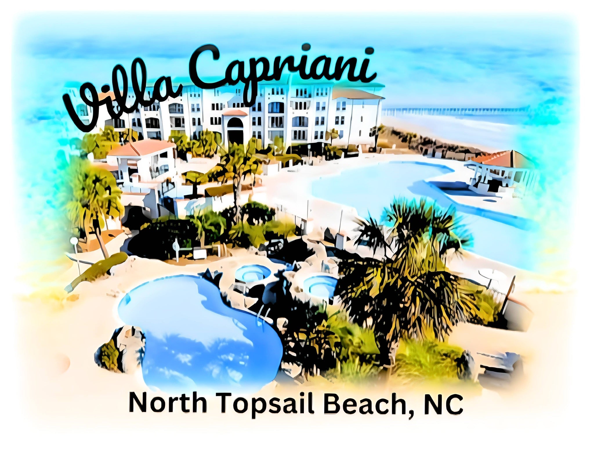 🎨Villa Capriani North Topsail Beach Condos Digital Art Package💛