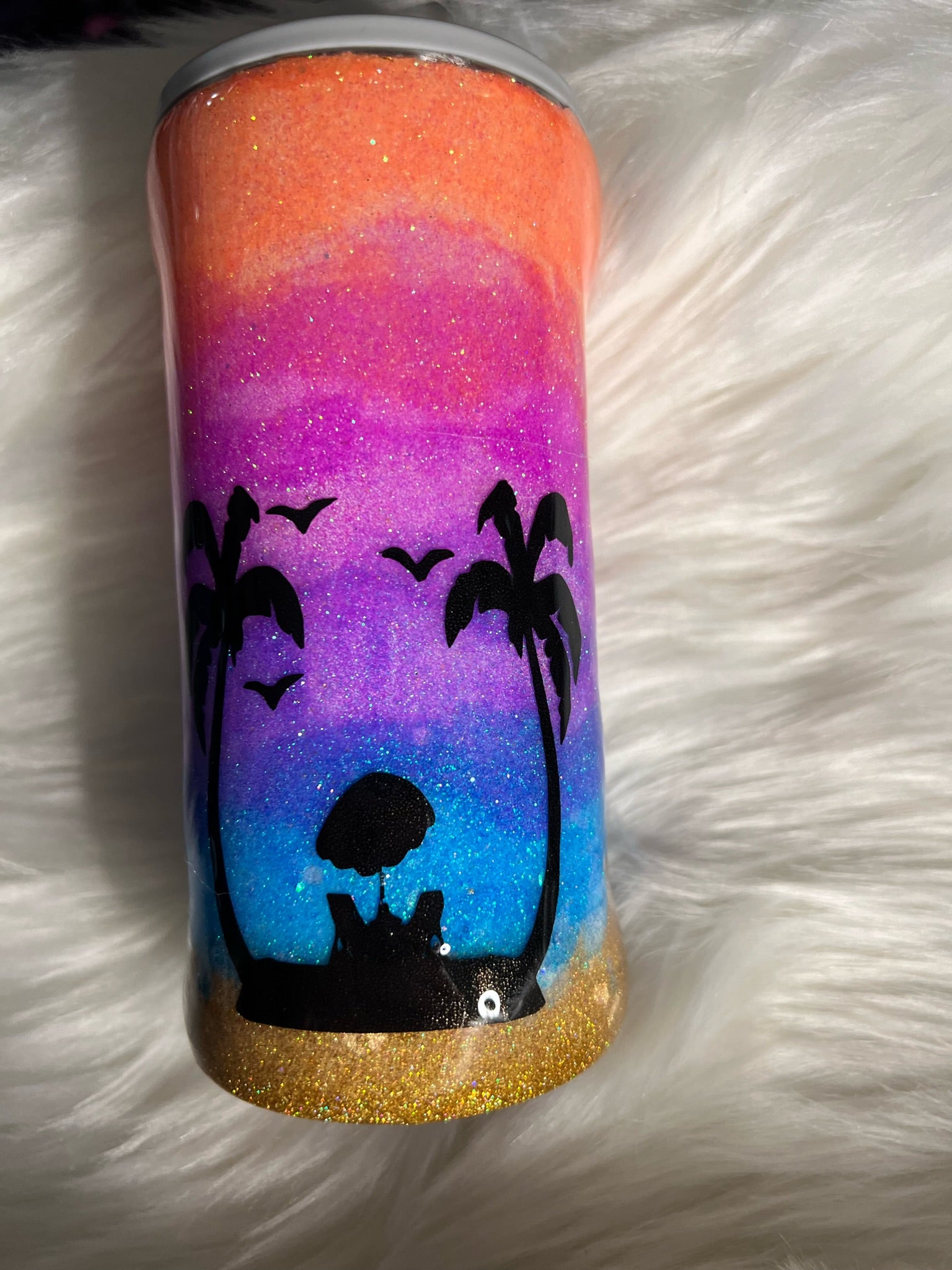🥤Rainbow Beach Paradise Tumbler 💜