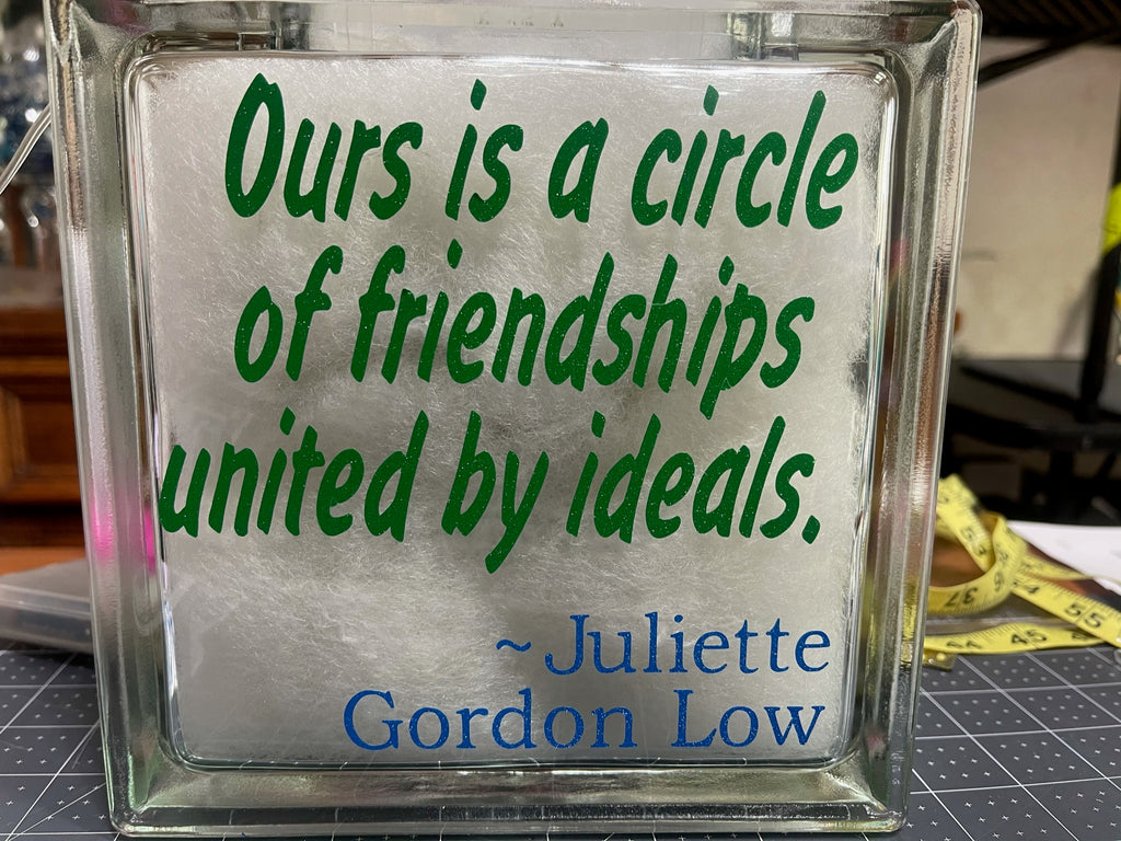 🏡Girl Scout Juliet Gordon Low Glass Block💗