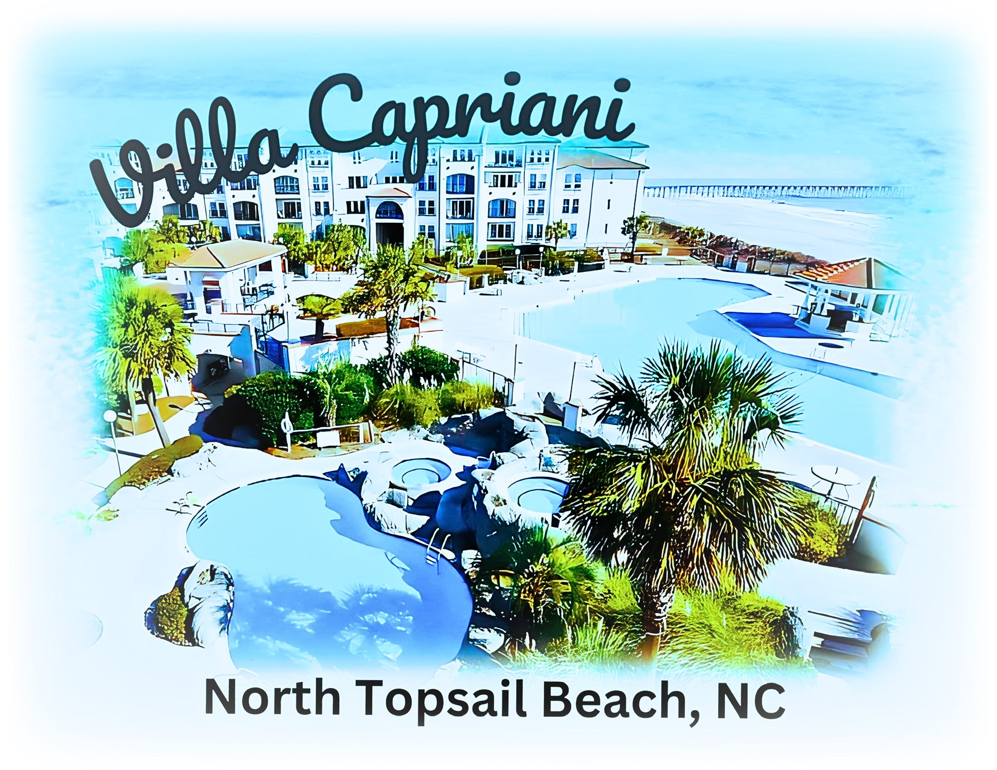 🎨Villa Capriani North Topsail Beach Condos Digital Art Package💛