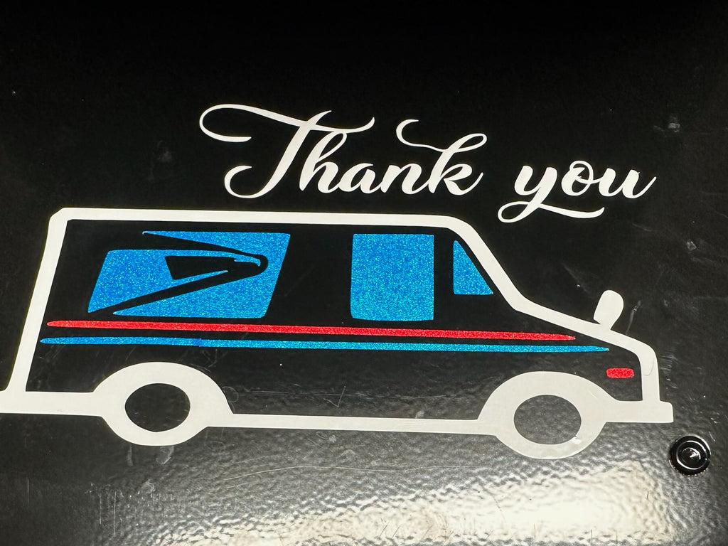 🎨Name, Address and Thank you Postal Mailman Message Decal/Digital Art💜
