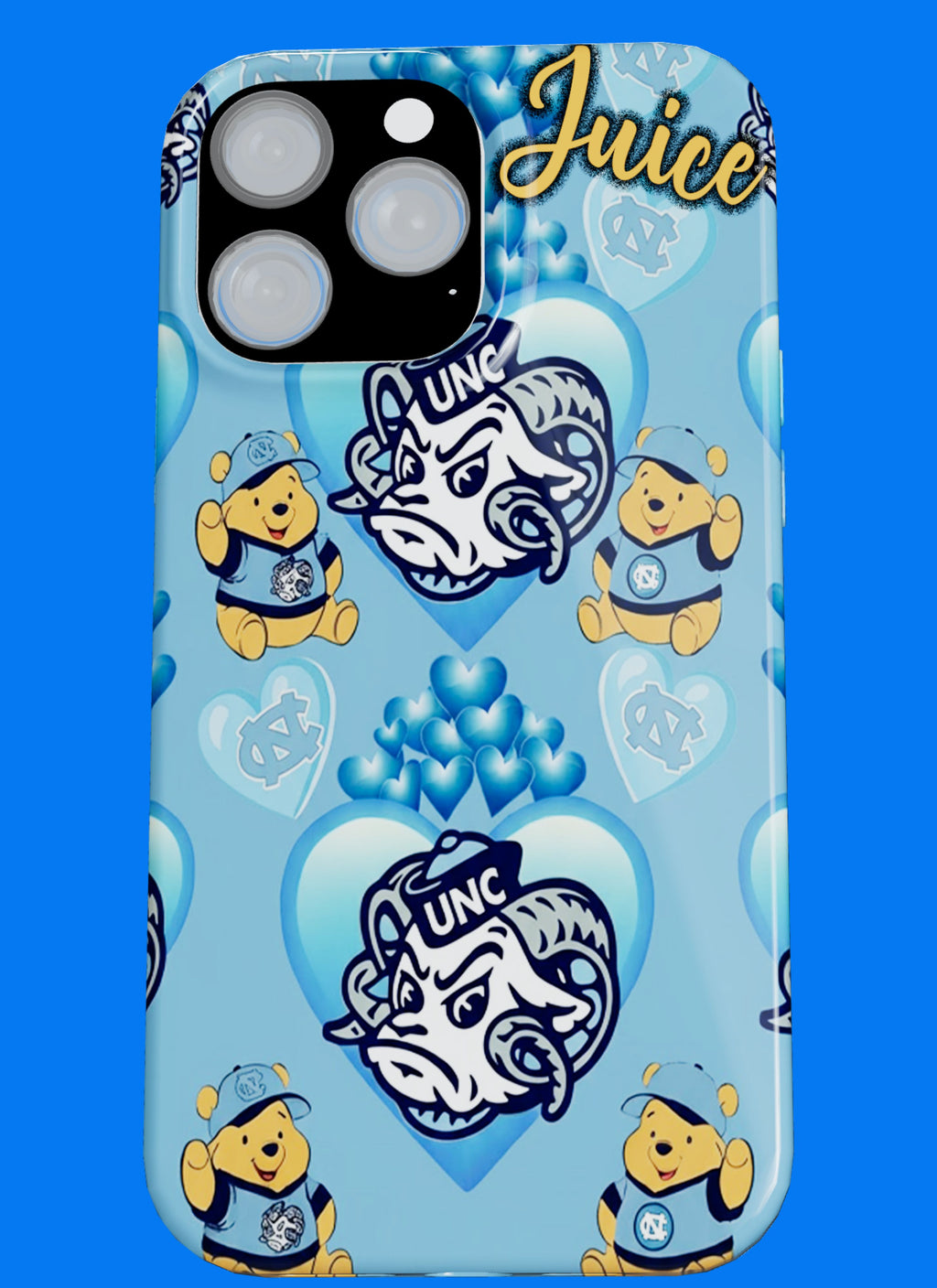 📱University of North Carolina UNC & Disney Winnie the Pooh Phone Case🩷