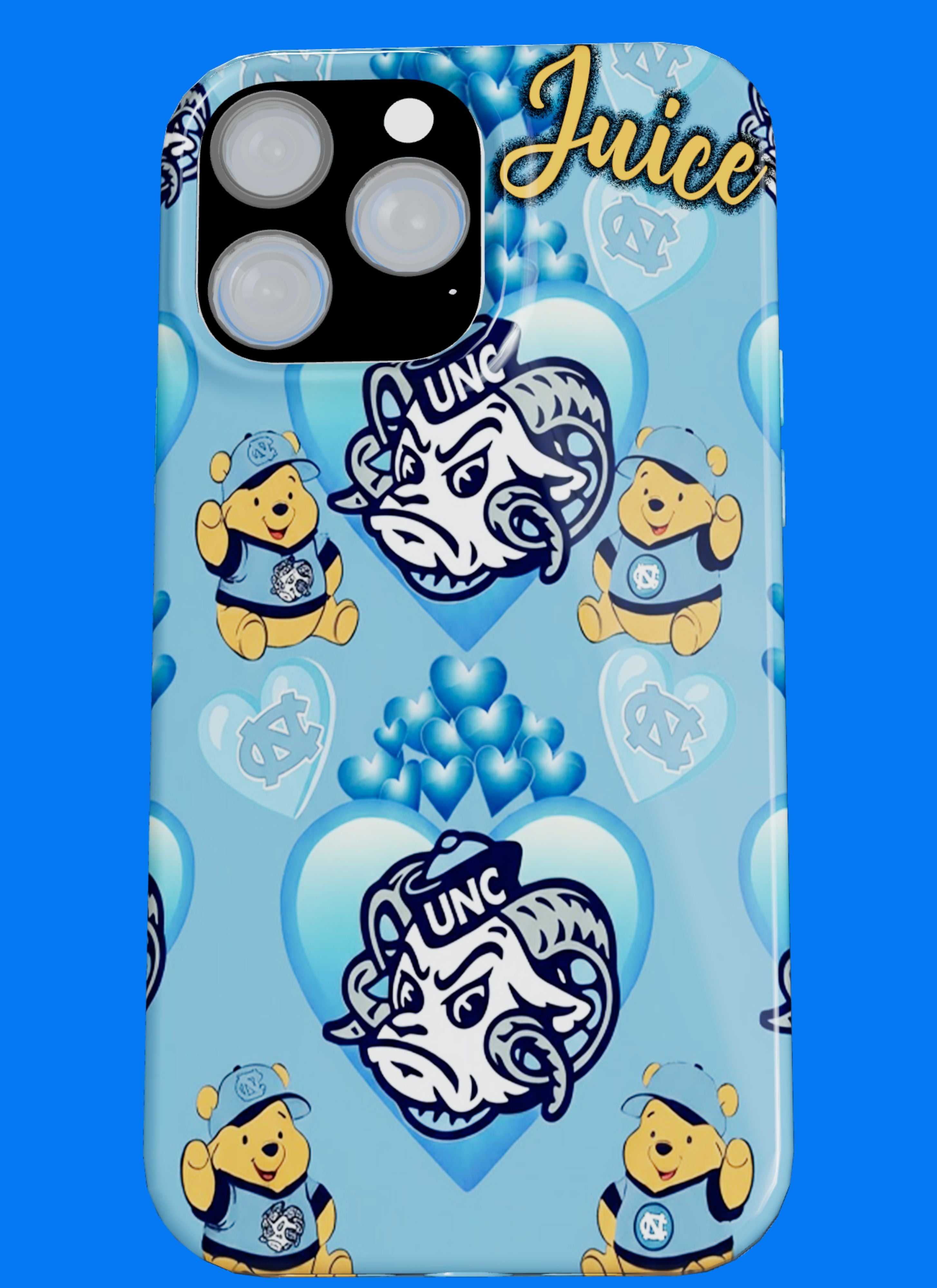 📱University of North Carolina UNC & Disney Winnie the Pooh Phone Case🩷