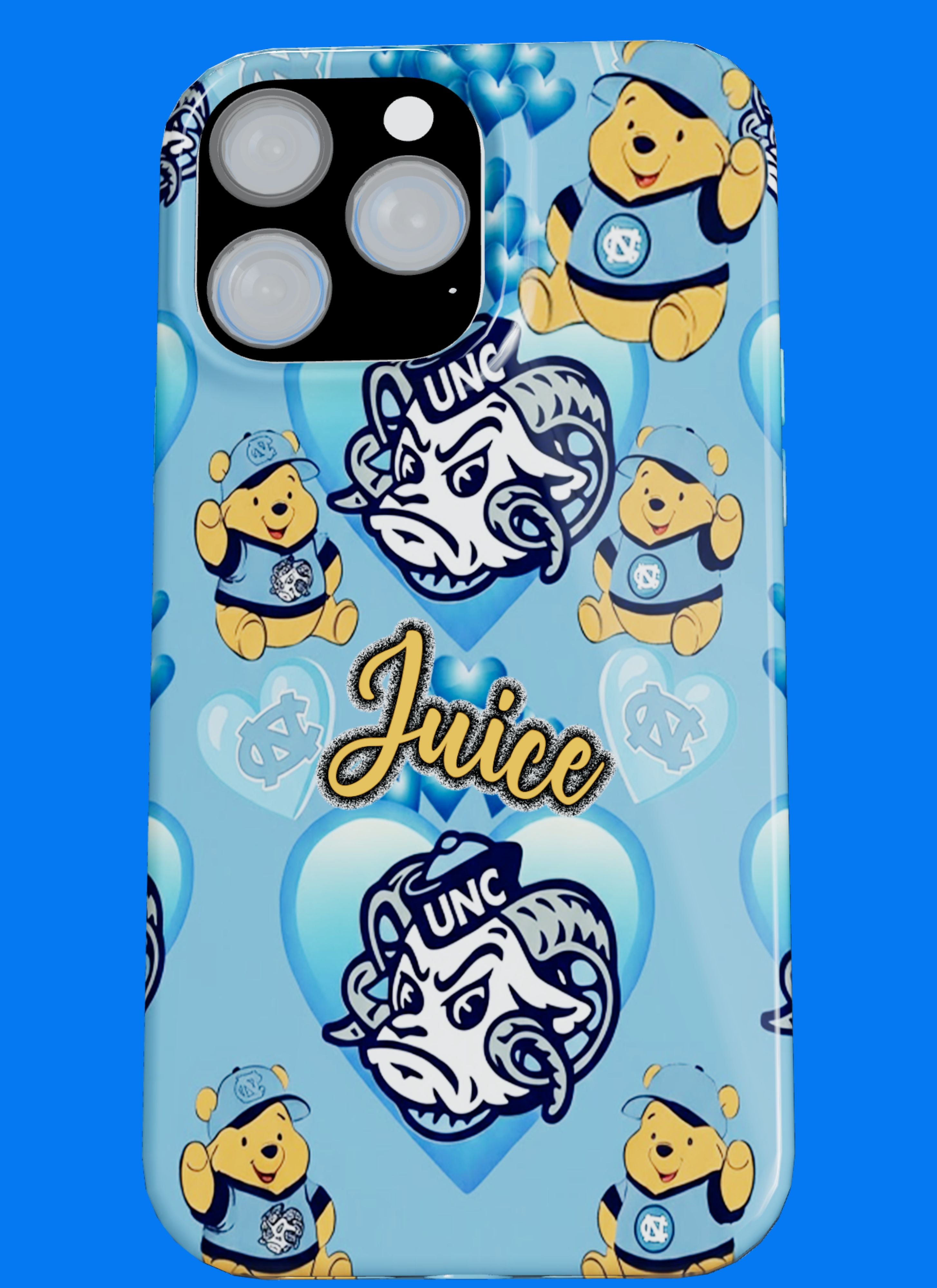 📱University of North Carolina UNC & Disney Winnie the Pooh Phone Case🩷