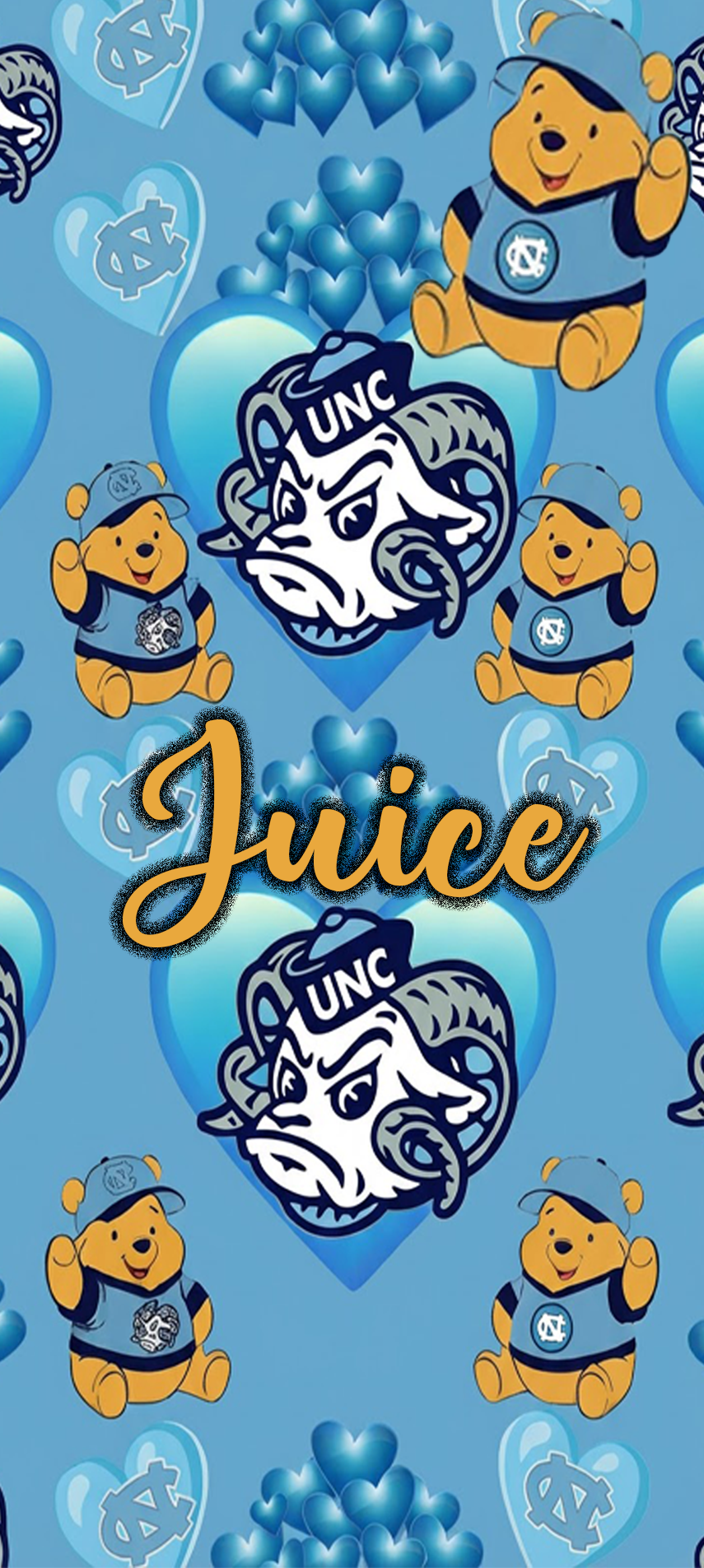 📱University of North Carolina UNC & Disney Winnie the Pooh Digital Art🩷