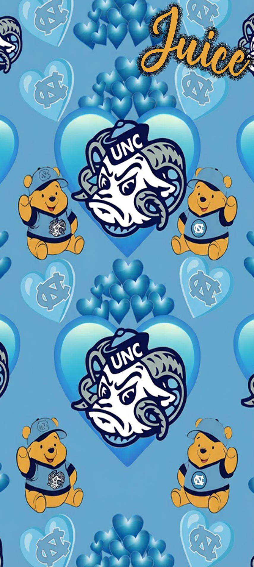 📱University of North Carolina UNC & Disney Winnie the Pooh Digital Art🩷