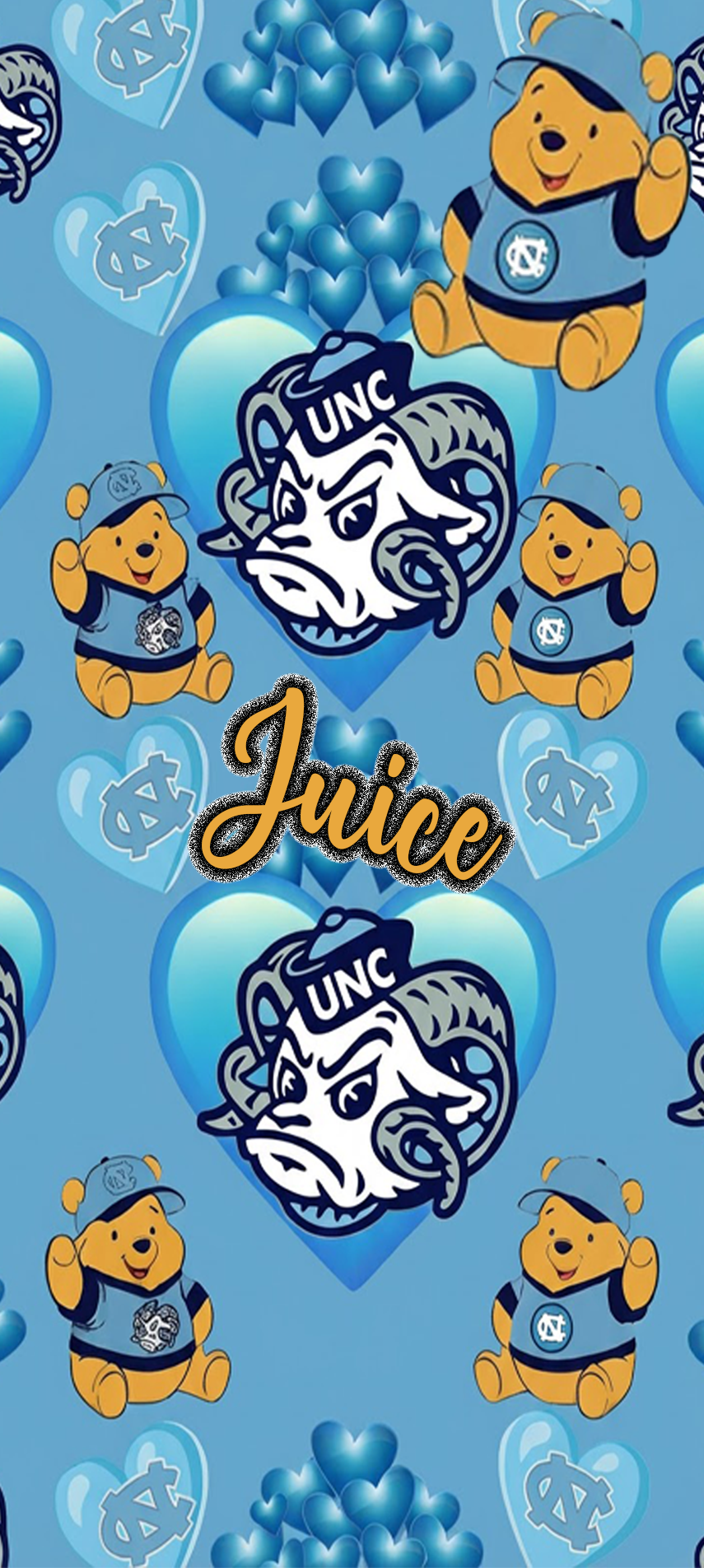 📱University of North Carolina UNC & Disney Winnie the Pooh Digital Art🩷