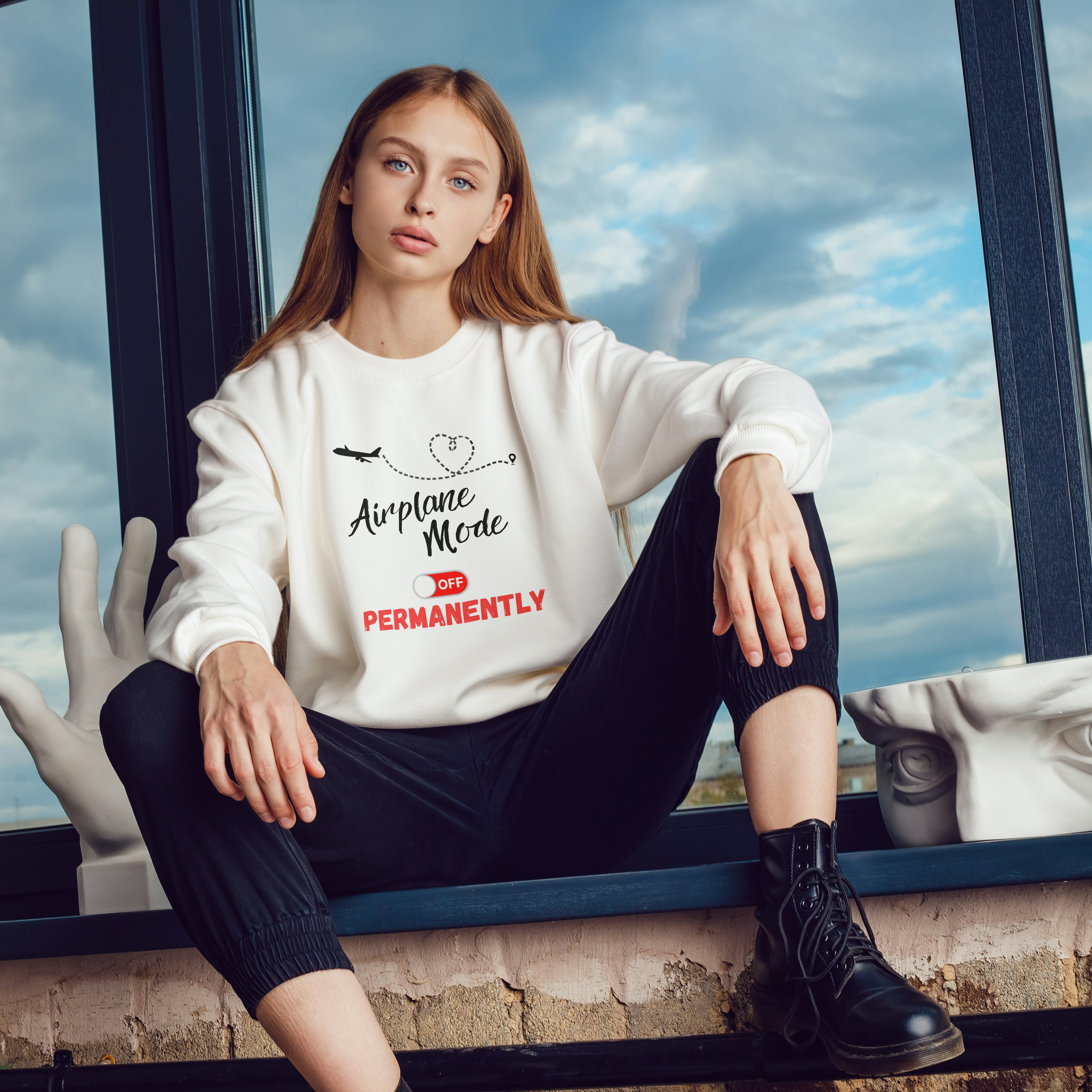 🌻"Airplane Mode Off Permanently" T-Shirt*Sweatshirt* Mouse Pad*Coasters* Luggage Tags*Slate*Pillows*Keychains*Cellphone Wallets*Puzzles*Wood