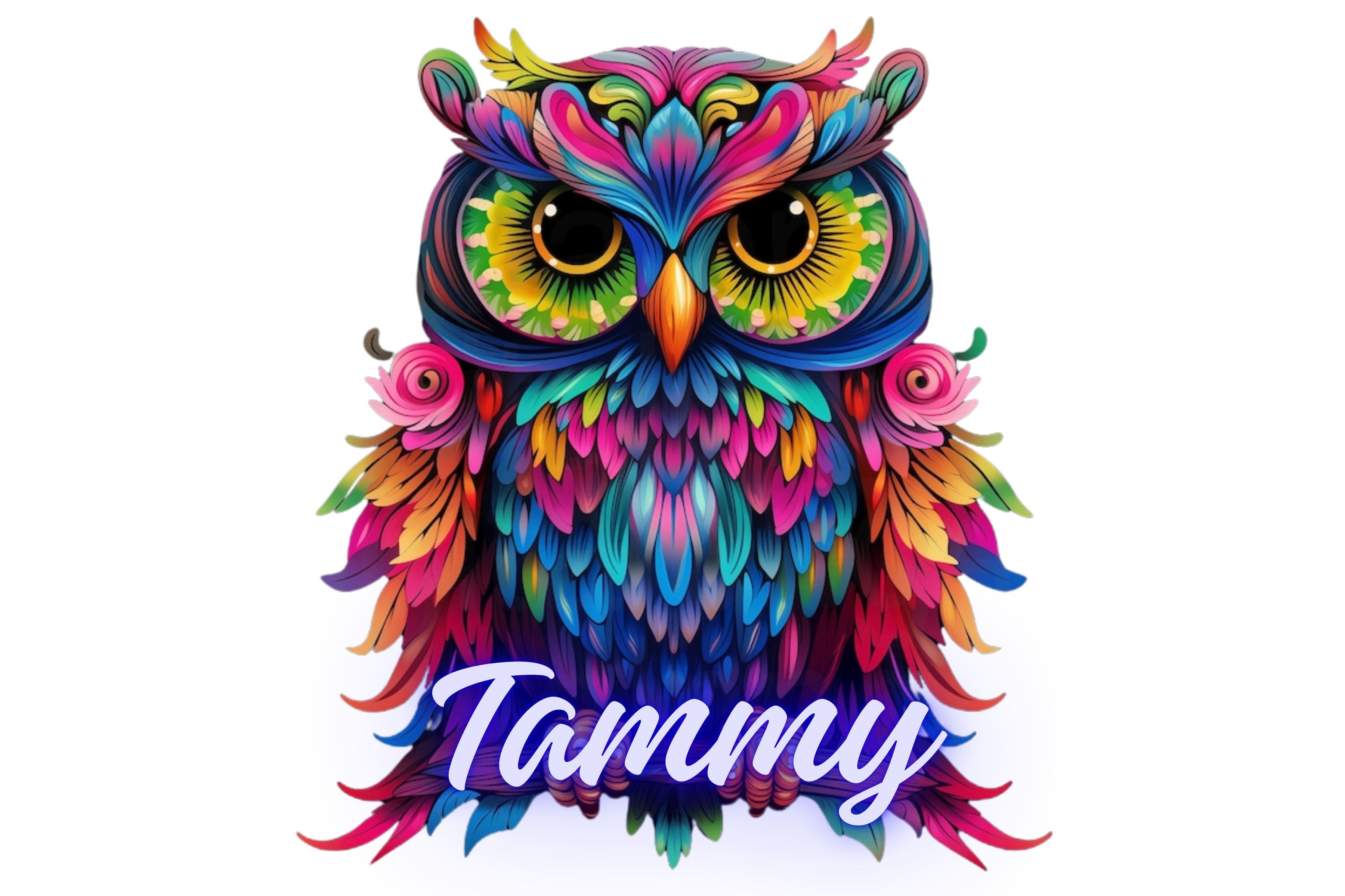 🎨Rainbow Owl Digital Art💜