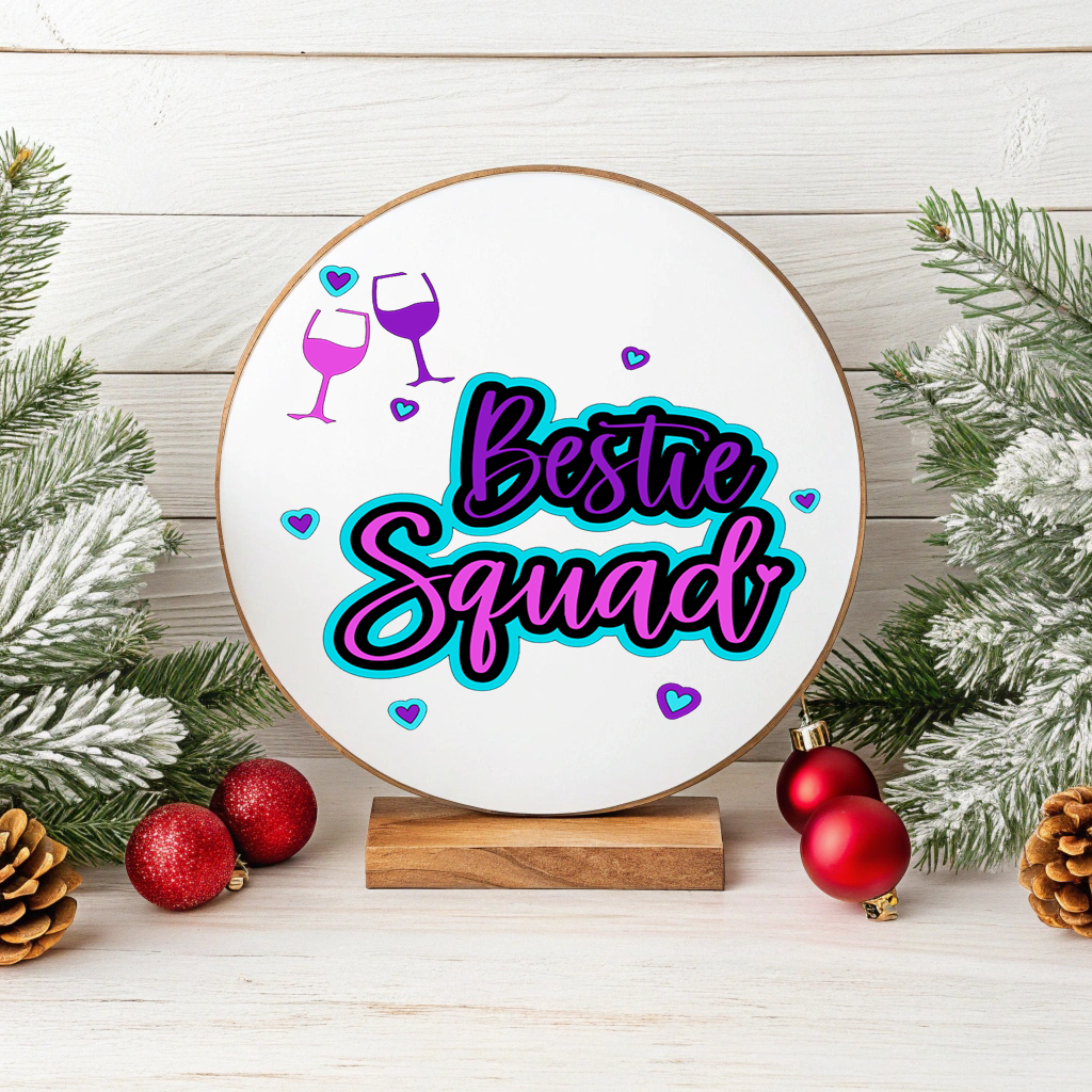 🌻Besties Squad Matching: Wood Plaque