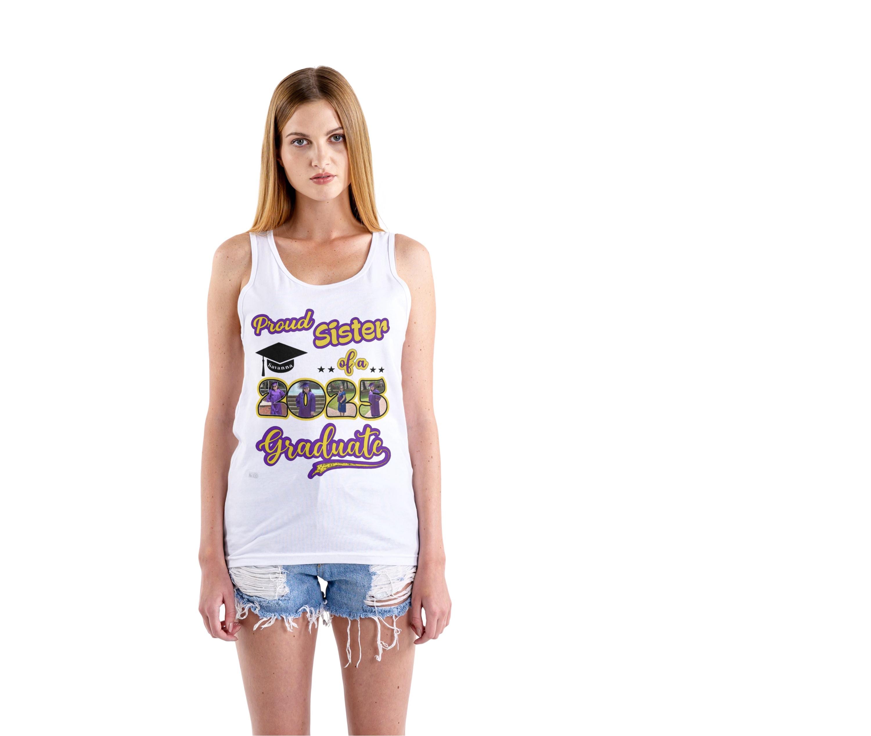 💯Personalized Proud Photo Graduation Family T-Shirt/Sweatshirt: Custom Name & School Clothing